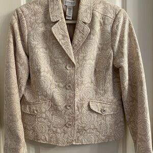 Liz Claiborne Women's Beige Floral Blazer